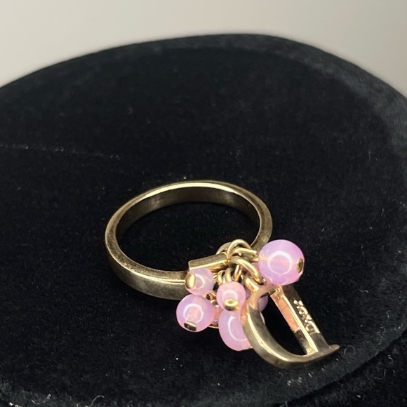 VINTAGE CHRISTIAN DIOR GOLD RING Size 5 5 1/2 - Picture 9 of 10